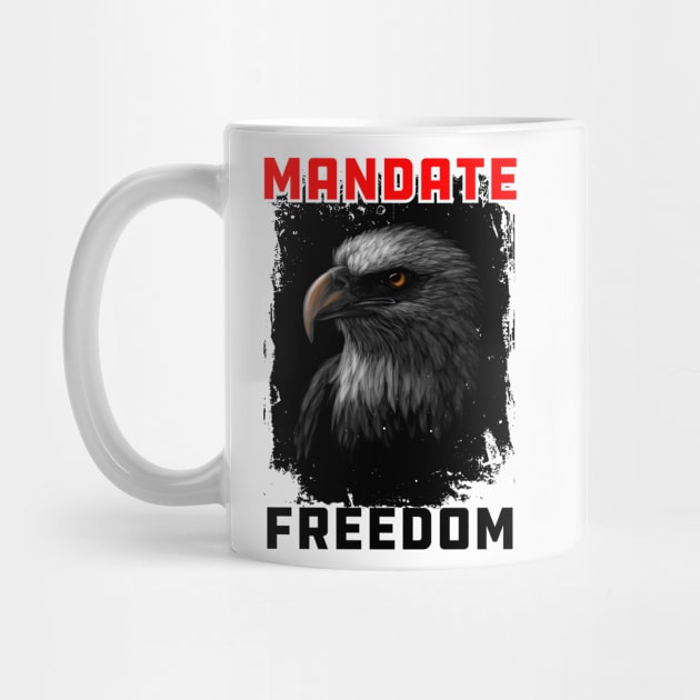 Mandate Freedom Essential, American Eagle Red and white design by laverdeden